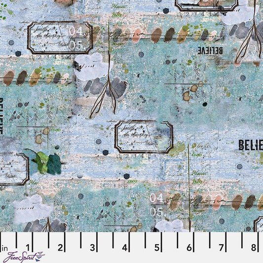 One Layer Away Believe Sky - Free Spirit from Fort Worth Fabric Studio