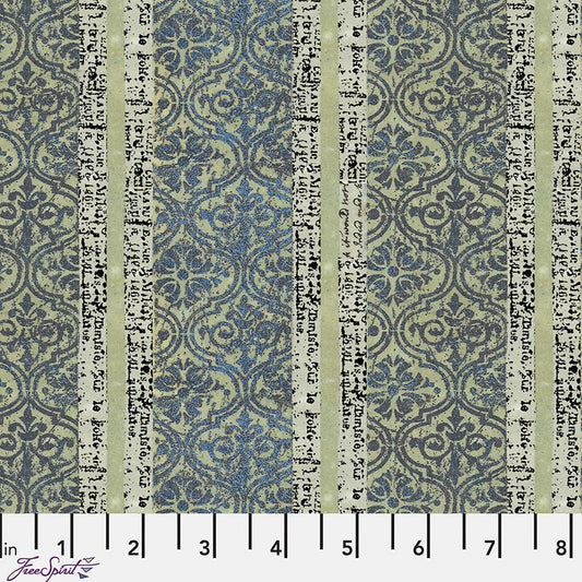One Layer Away Text Tile Sage - Free Spirit from Fort Worth Fabric Studio
