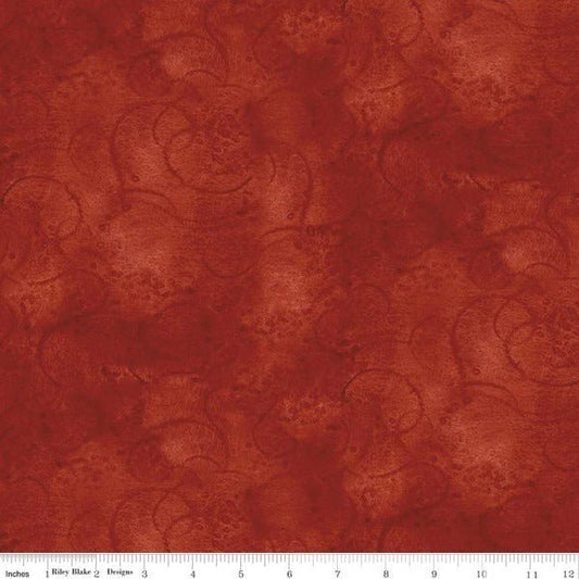 Painter's Watercolor Swirl Red - Riley Blake from Fort Worth Fabric Studio