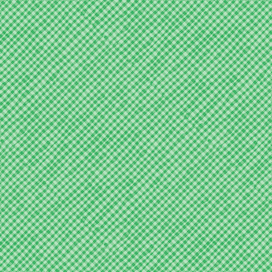 Pansy Fields Small Gingham Green - Wilmington Prints from Fort Worth Fabric Studio
