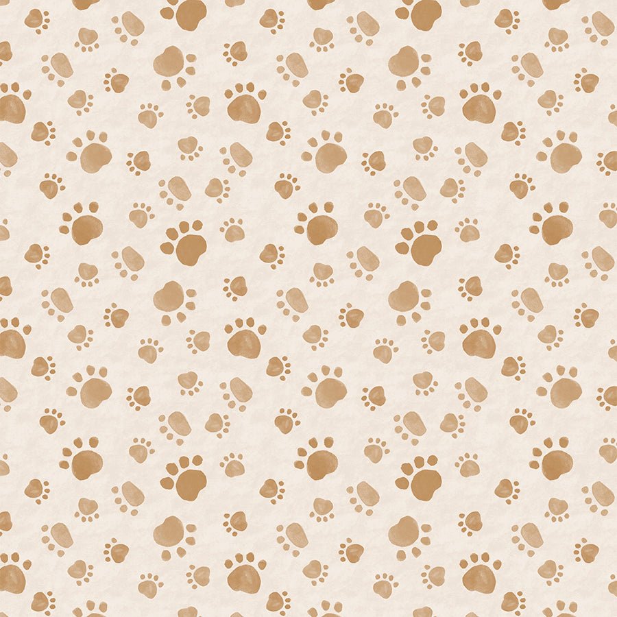 Paws at Play Paw Toss Cream - Wilmington Prints from Fort Worth Fabric Studio