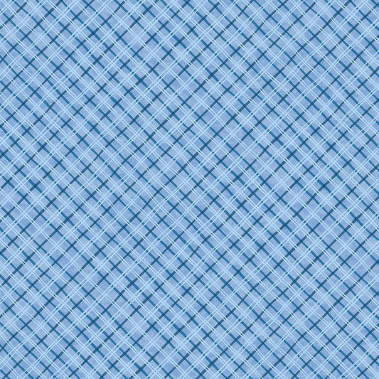 Paws at Play Plaid Blue - Wilmington Prints from Fort Worth Fabric Studio