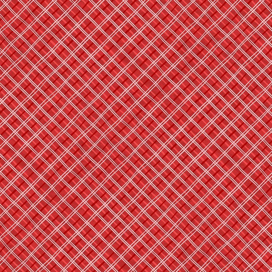Paws at Play Plaid Red – Remnant 26″ × 44″ - Wilmington Prints from Fort Worth Fabric Studio