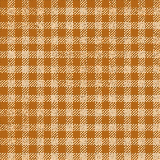 Pennyberry Farm Gingham Orange – Remnant 28″ × 44″ - Henry Glass from Fort Worth Fabric Studio