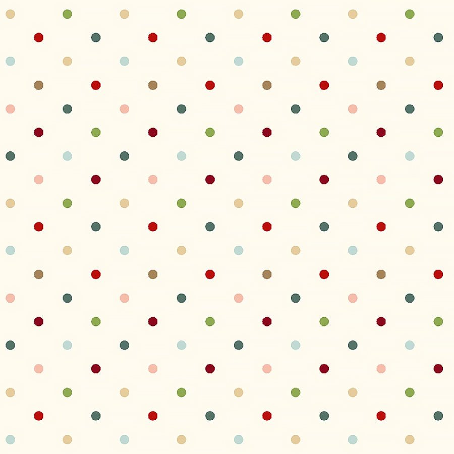 Peppermint & Pine Dots Multi – Remnant 41″ × 44″