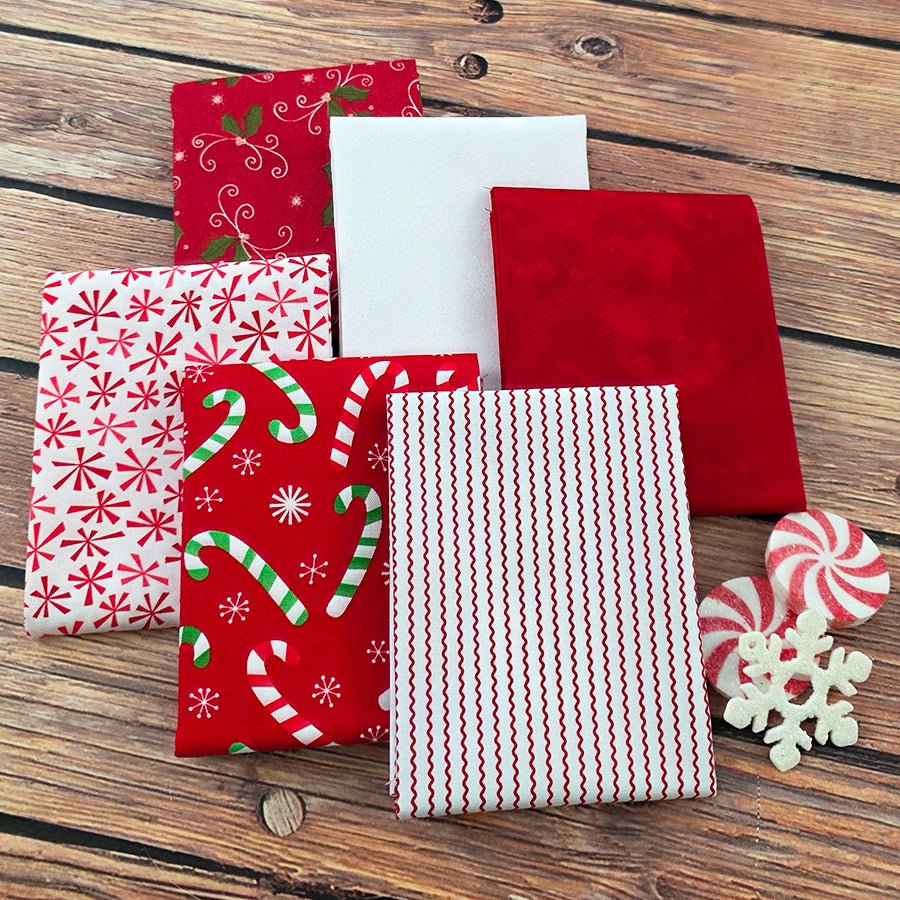 Peppermint Twist – FWFS Exclusive 6 Piece Fat Quarter Bundle - Fort Worth Fabric Studio from Fort Worth Fabric Studio