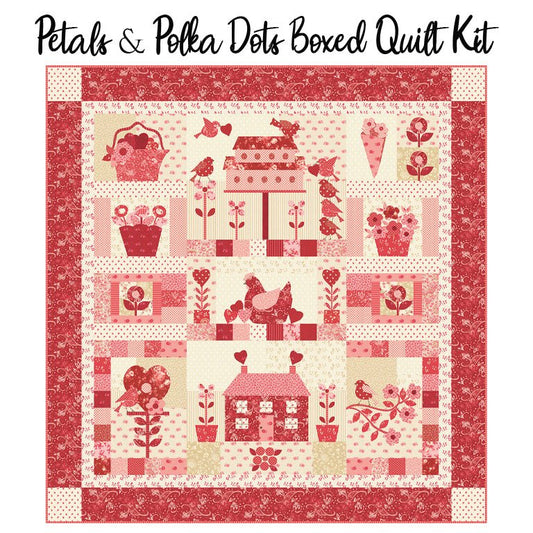 Petals & Polka Dots Boxed Quilt Kit from Moda - Moda from Fort Worth Fabric Studio