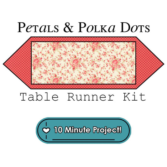 Petals & Polka Dots Table Runner Kit Moda - Moda from Fort Worth Fabric Studio