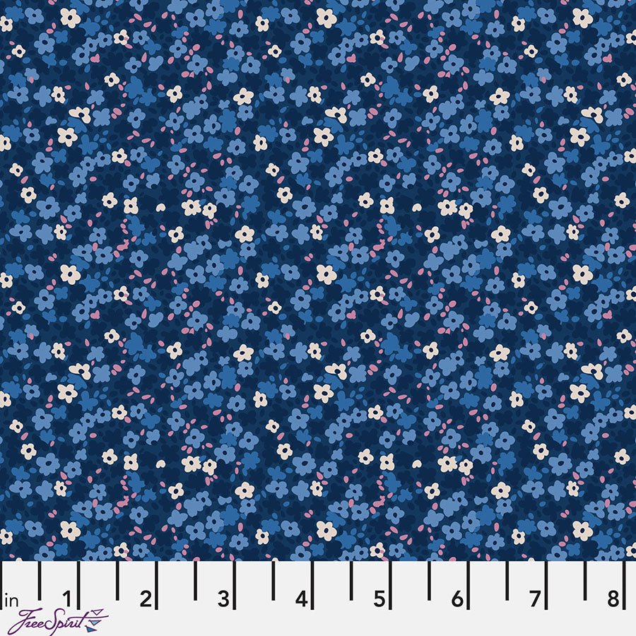 Petite Prints Ditsy Brambleberry - Free Spirit from Fort Worth Fabric Studio
