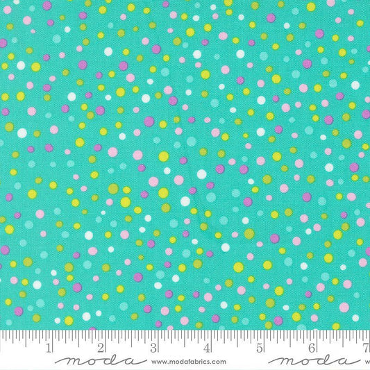 Pick Me! Little Dot Aqua – Remnant 18" × 44" - Moda from Fort Worth Fabric Studio