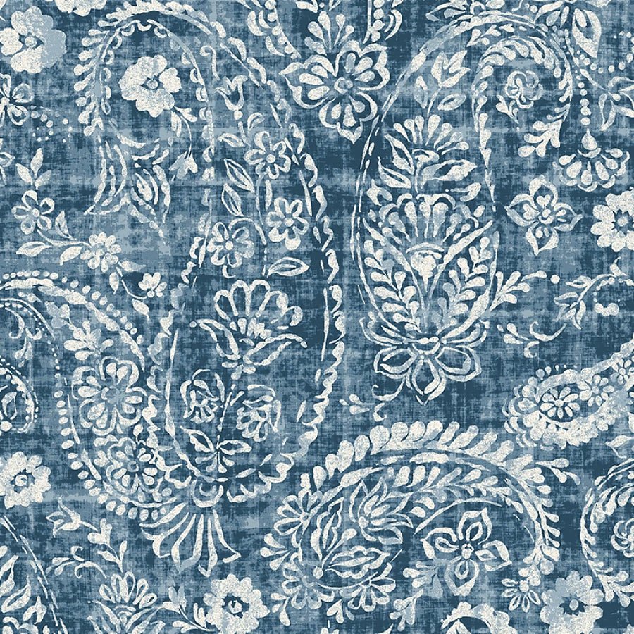 Pieces of America Paisley Blue - Studio E from Fort Worth Fabric Studio