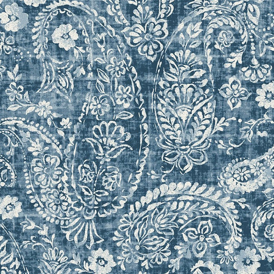 Pieces of America Paisley Blue - Studio E from Fort Worth Fabric Studio