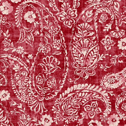 Pieces of America Paisley Ruby - Studio E from Fort Worth Fabric Studio