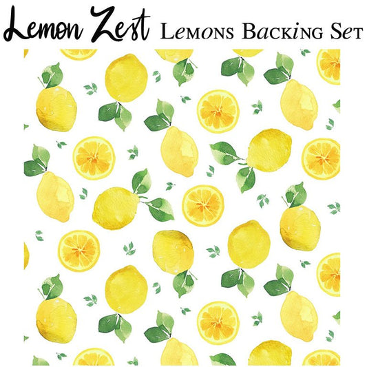 Pin - Tucked Pinwheel Lemon Zest Table Runner Backing Set - Lemons - Clothworks from Fort Worth Fabric Studio