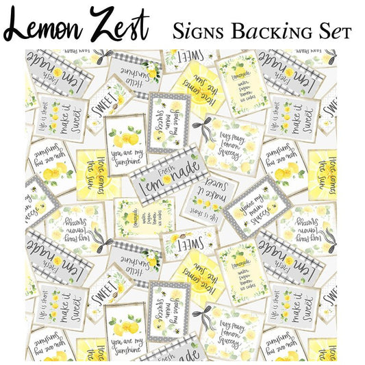 Pin - Tucked Pinwheel Lemon Zest Table Runner Backing Set - Signs - Clothworks from Fort Worth Fabric Studio