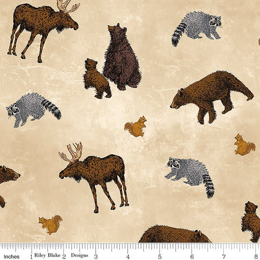 Pine Grove Animal Toss Putty - Riley Blake from Fort Worth Fabric Studio