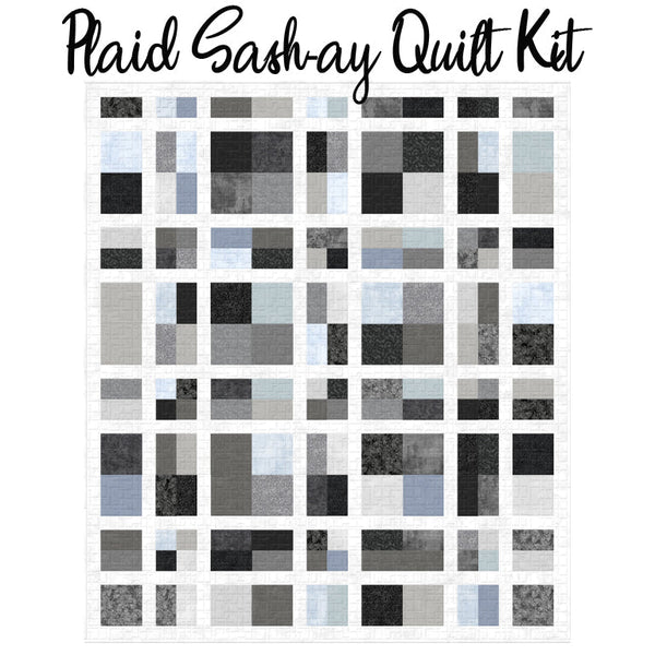 Plaid - Sash - ay Quilt Kit with Celestial Silver from Wilmington - Wilmington Prints from Fort Worth Fabric Studio