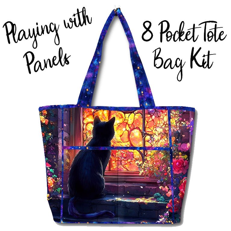 Playing with Panels 8 Pocket Tote Bag Kit with Fantasia from Timeless Treasures - Timeless Treasures from Fort Worth Fabric Studio