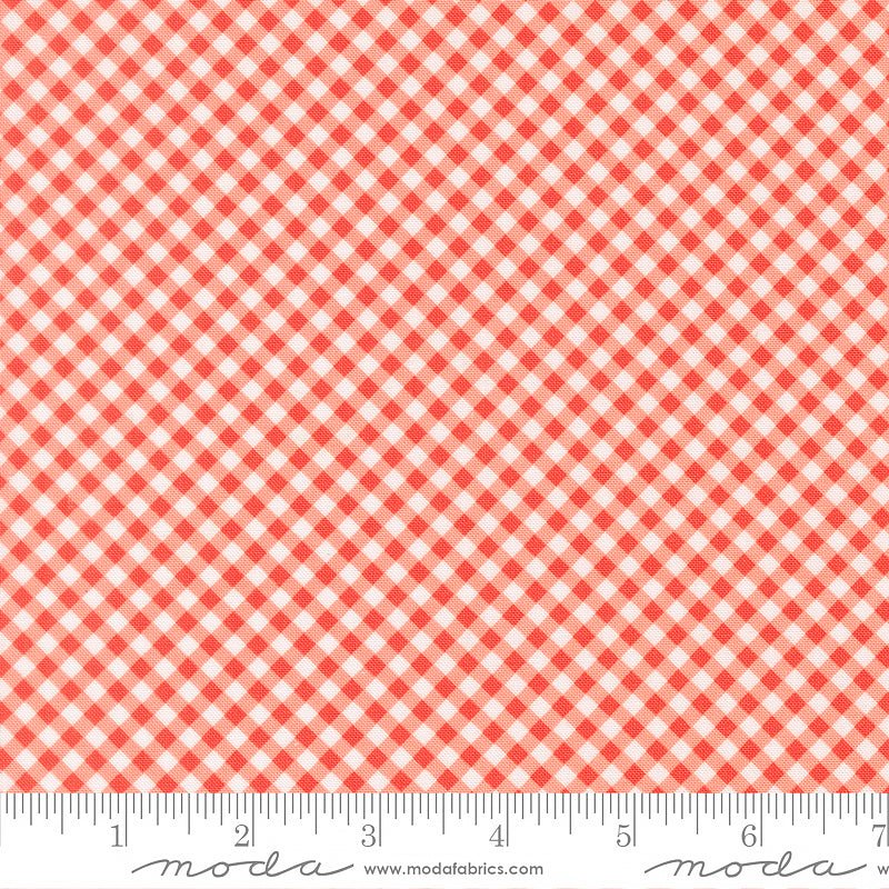 Poinsettia & Pear Checks & Plaids Geranium – Remnant 12″ × 44″