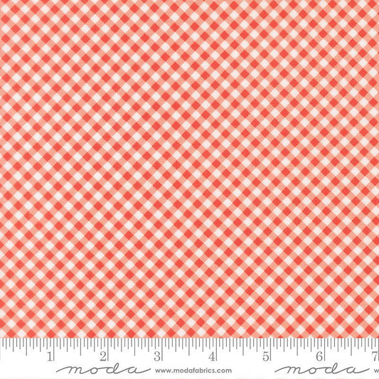 Poinsettia & Pear Checks & Plaids Geranium – Remnant 21″ × 44″ - Moda from Fort Worth Fabric Studio