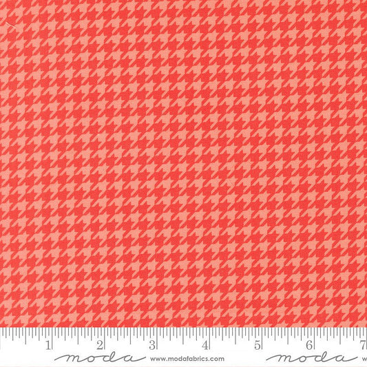 Poinsettia & Pear Houndstooth Blenders Geranium - Moda from Fort Worth Fabric Studio