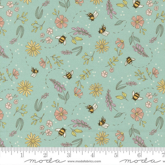 Pollinators Bee Florals Stream - Moda from Fort Worth Fabric Studio