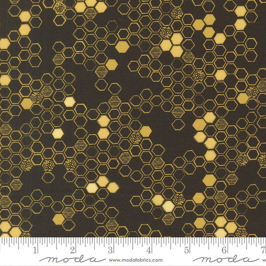 Pollinators Honeycomb Onyx - Moda from Fort Worth Fabric Studio