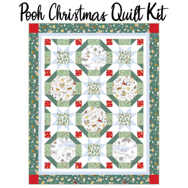 Pooh Christmas Quilt Kit with Christmas at Pooh Corner from Studio E - Studio E from Fort Worth Fabric Studio