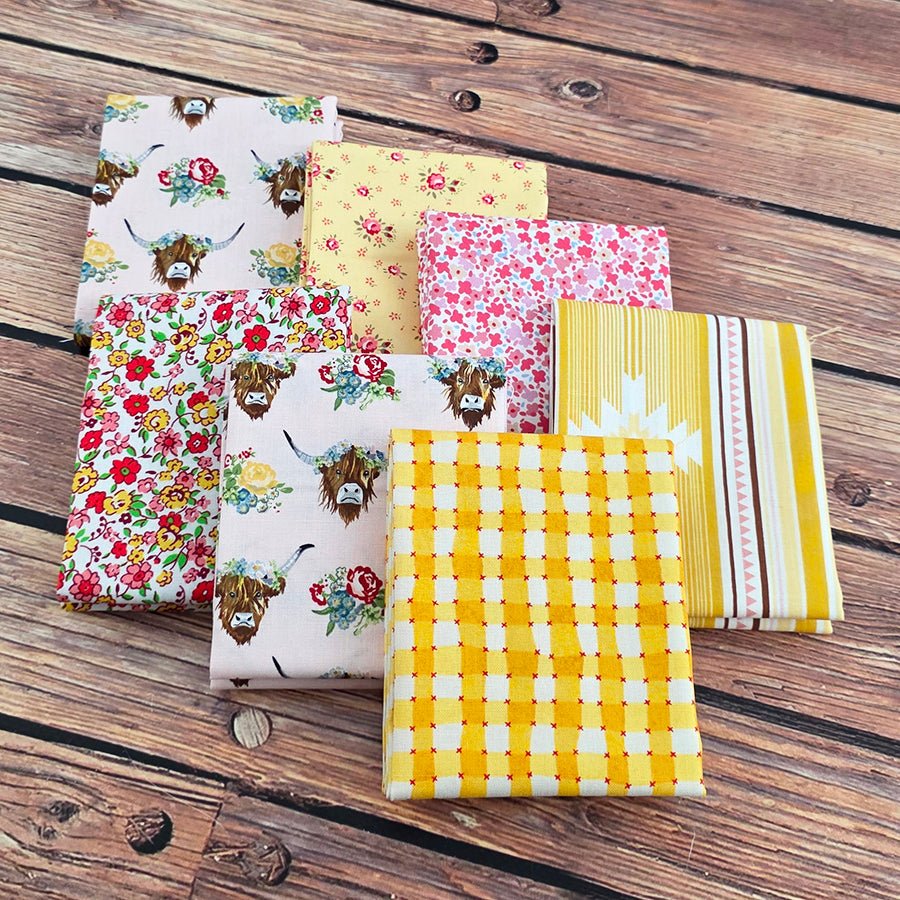 Prairie Rose Cowgirl – FWFS Exclusive 7 Piece Fat Quarter Bundle - Fort Worth Fabric Studio from Fort Worth Fabric Studio