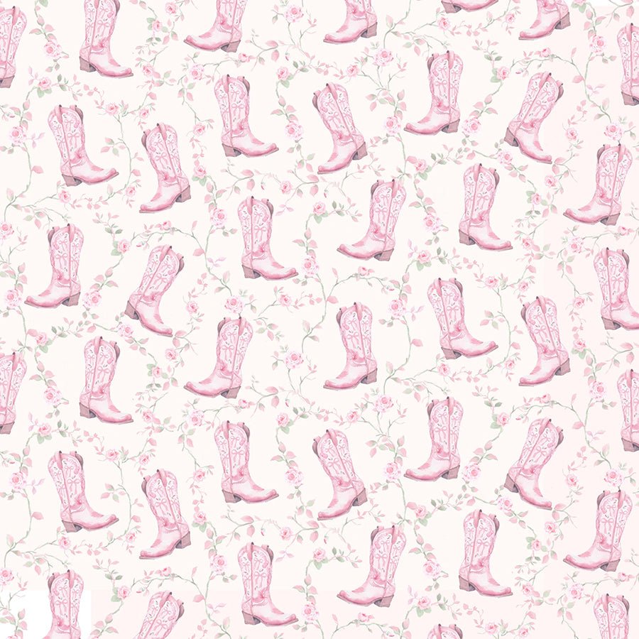 Pretty in Pink Roses & Cowgirl Boots Ballet – Remnant 11″ × 44″