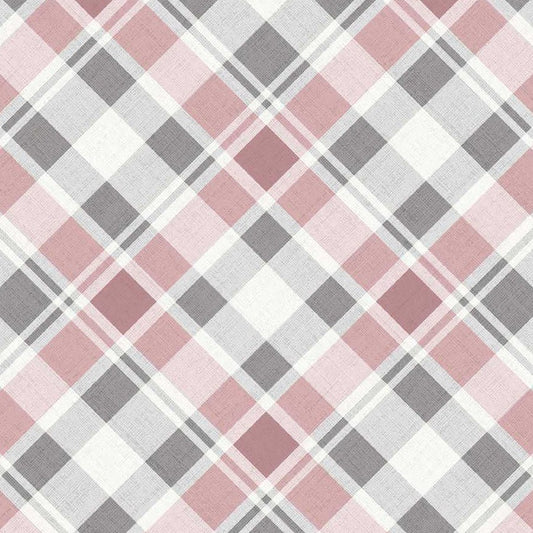 Pretty Scary Bias Plaid Rose - Studio E from Fort Worth Fabric Studio