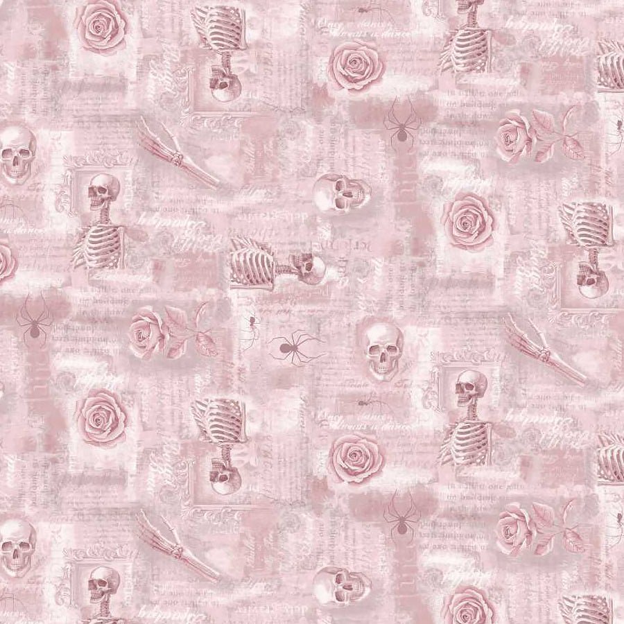 Pretty Scary Textured Motifs Rose – Remnant 12″ × 44″ - Studio E from Fort Worth Fabric Studio