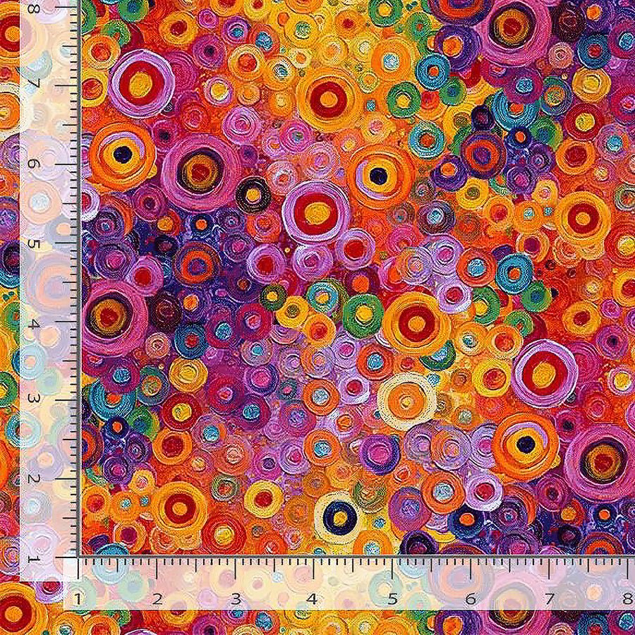 Purrfect Patchwork Artisan Geo Dot Bright - Timeless Treasures from Fort Worth Fabric Studio
