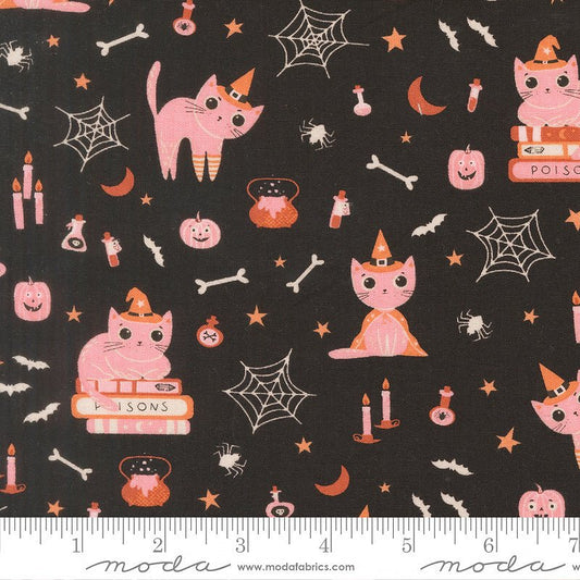 Purrs & Boos Cats Black Cat - Moda from Fort Worth Fabric Studio