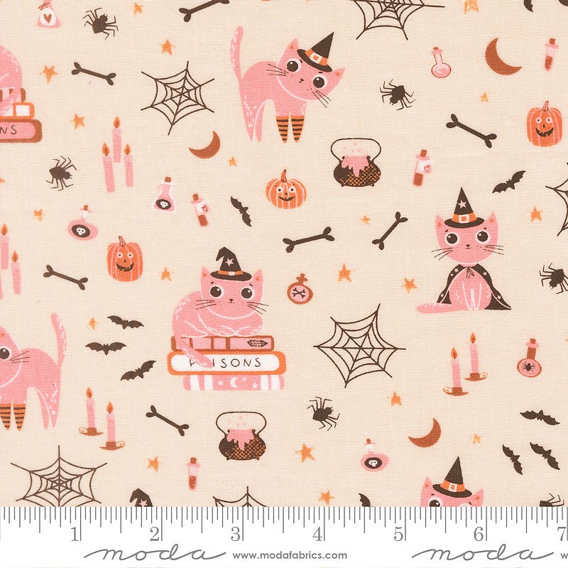 Purrs & Boos Cats Moonbeam - Moda from Fort Worth Fabric Studio