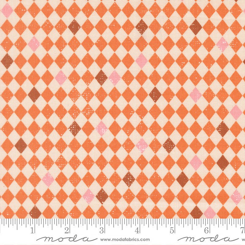 Purrs & Boos Diamonds Pumpkin - Moda from Fort Worth Fabric Studio