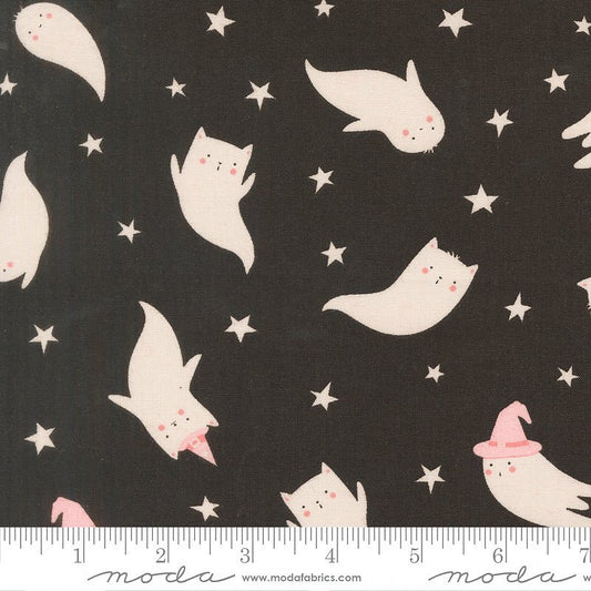 Purrs & Boos Ghosts Black Cat - Moda from Fort Worth Fabric Studio