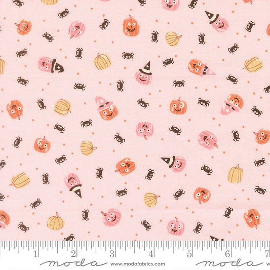 Purrs & Boos Pumpkins & Spiders Purrfect Pink - Moda from Fort Worth Fabric Studio