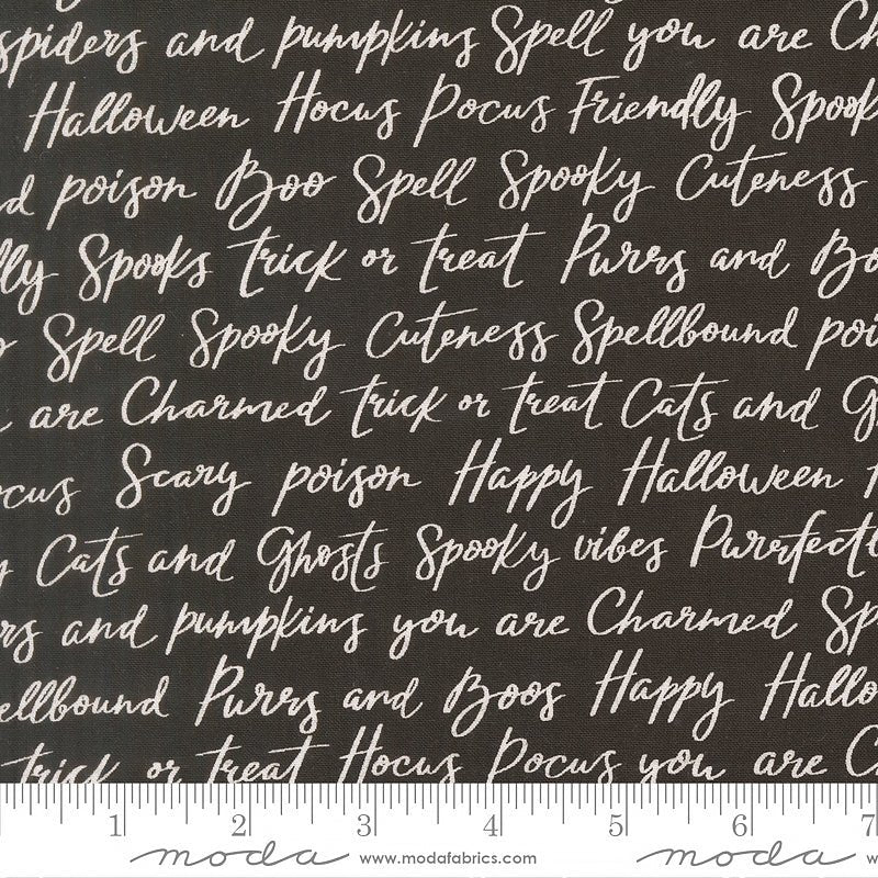 Purrs & Boos Text & Words Black Cat – Remnant 30″ × 44″