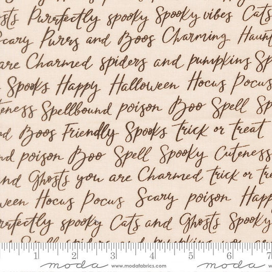 Purrs & Boos Text & Words Moonbeam - Moda from Fort Worth Fabric Studio