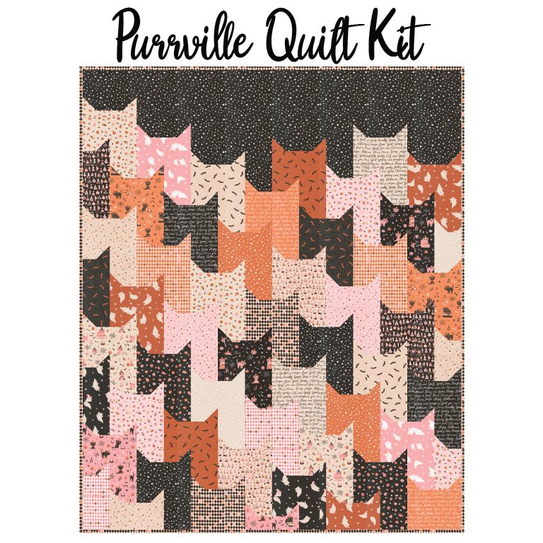 Purrville Quilt Kit with Purrs & Boos from Moda - Moda from Fort Worth Fabric Studio
