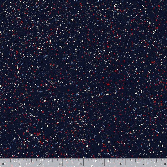 Quilt Doodle Drops Navy - Marcus Fabrics from Fort Worth Fabric Studio