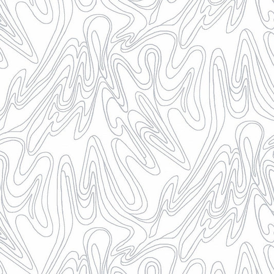 Quilter's Flour VI Scribble Lines White on White - Henry Glass from Fort Worth Fabric Studio