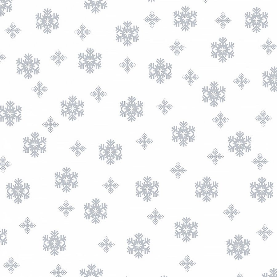 Quilter's Flour VI Small Snowflakes White on White - Henry Glass from Fort Worth Fabric Studio