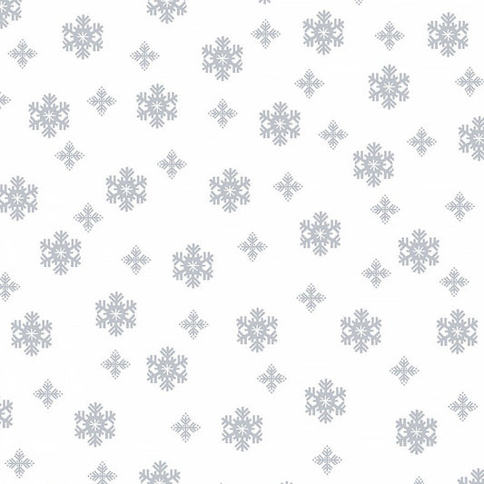 Quilter's Flour VI Small Snowflakes White on White - Henry Glass from Fort Worth Fabric Studio