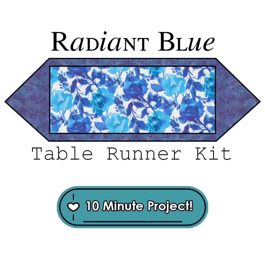 Radiant Blue 10 Minute Table Runner Kit Moda - Moda from Fort Worth Fabric Studio