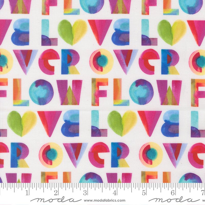 Radiant Text & Words Rainbow - Moda from Fort Worth Fabric Studio