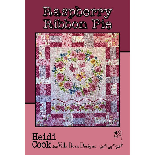 Raspberry Ribbon Pie Quilt Pattern PDF Download - Villa Rosa Designs from Fort Worth Fabric Studio