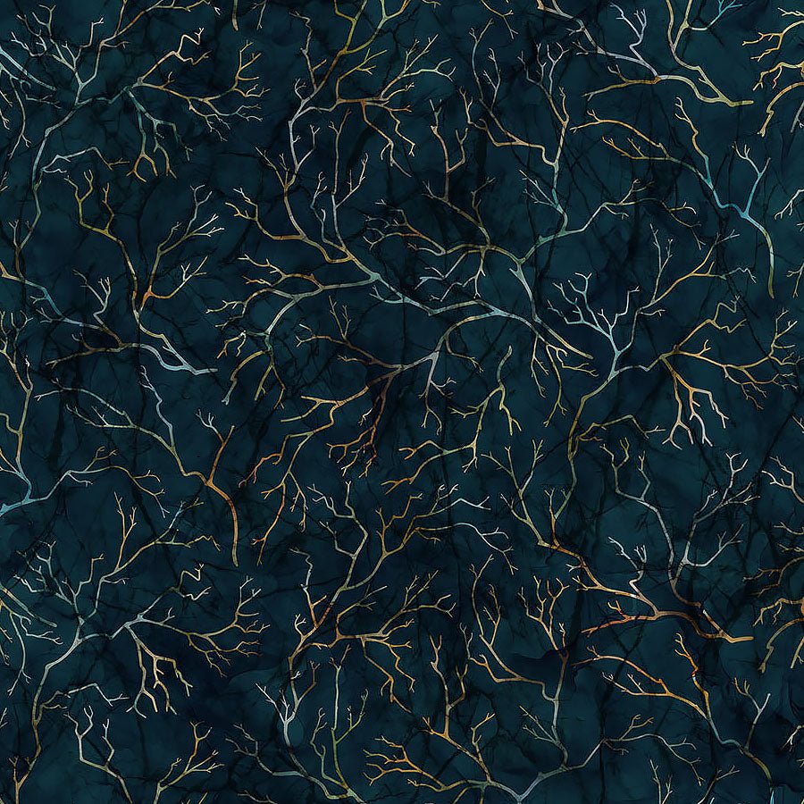 Raven's Call Branch Texture Black Multi - Northcott from Fort Worth Fabric Studio