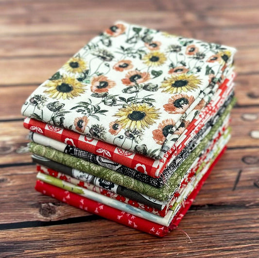 Red River Homestead – FWFS Exclusive 8 Piece Fat Quarter Bundle - Fort Worth Fabric Studio from Fort Worth Fabric Studio